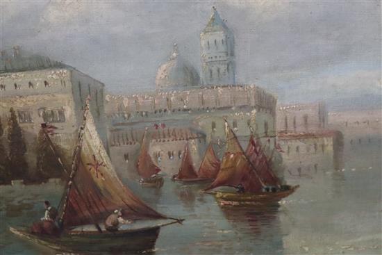 G. Luigi, oil on canvas, Venetian scene, signed, 49 x 74cm